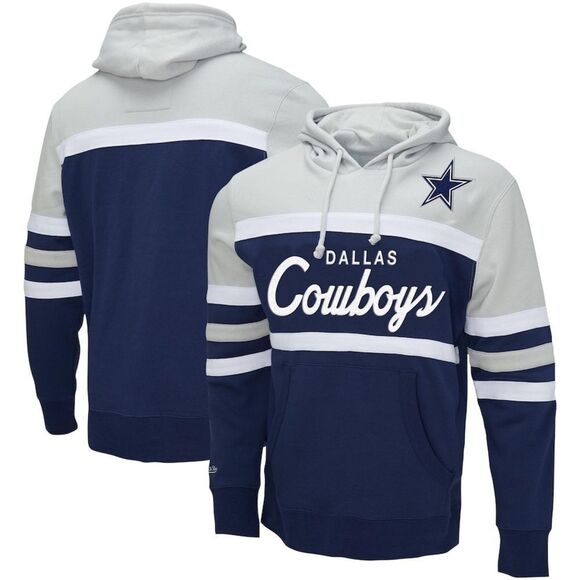 Mitchell & Ness Dallas Cowboys Navy/ Head Coach Pullover Hoodie 3 XL NWT in pkg - Picture 1 of 9